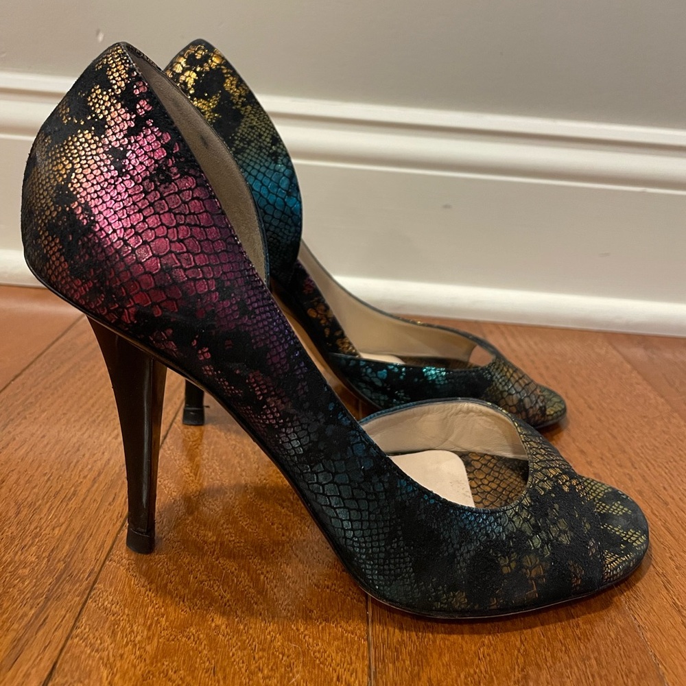 Jimmy Choo Multicolor Snakeskin High Heels